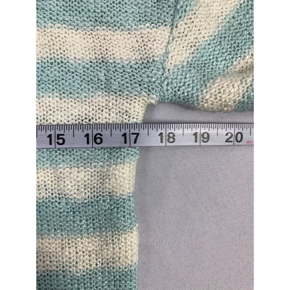 By Design Women's Aqua Blue & White Knitted Sweater - Picture 4 of 6